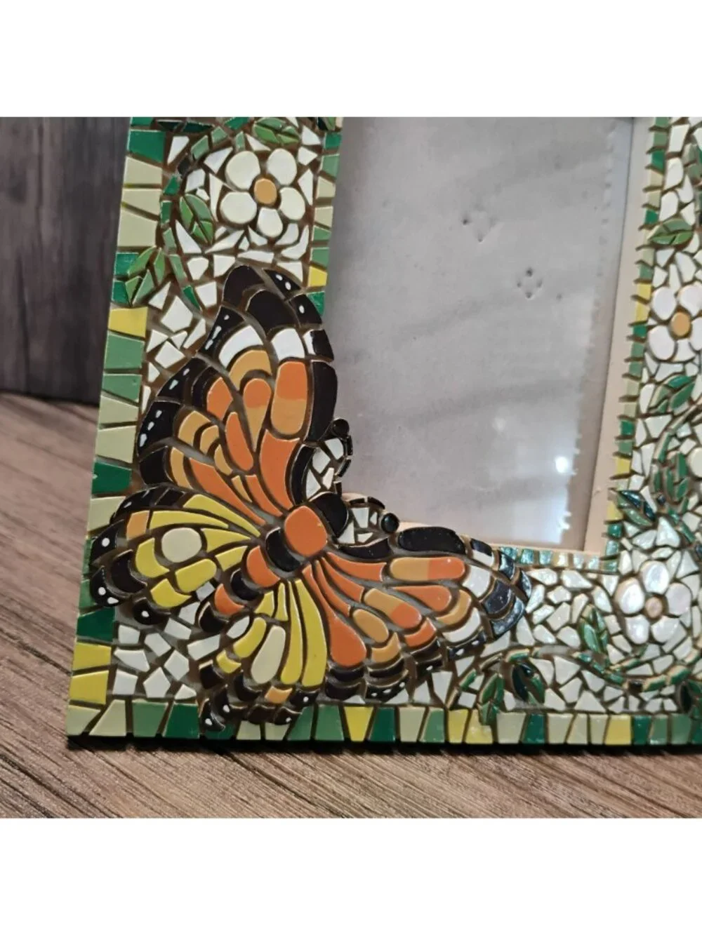 Mosaic Photo Frame, Butterfly & Floral Design - 7